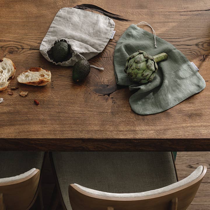 dodesign - Venta al por mayor Bolsa/envoltorio de alimentos - Bolsa para guardar pan, natural, grande (30 x 40 cm), 100% lino
