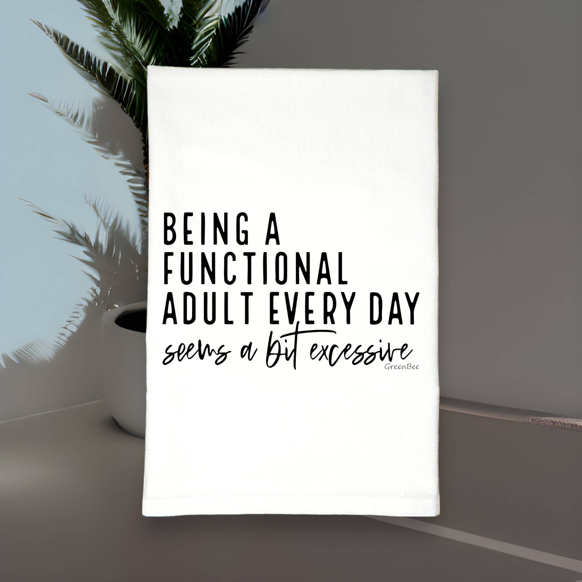 Green Bee Tea Towels - Wholesale Tea Towel - Adulting Kitchen Towel | Tea Towels | Funny Kitchen Towels2