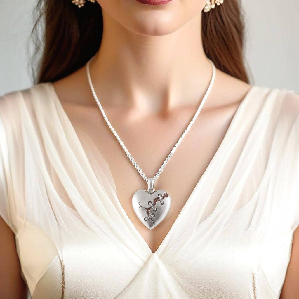 Controse - Vendita all'ingrosso Collana con ciondolo/pendaglio - Collana a forma di cuore, cura per un cuore spezzato1