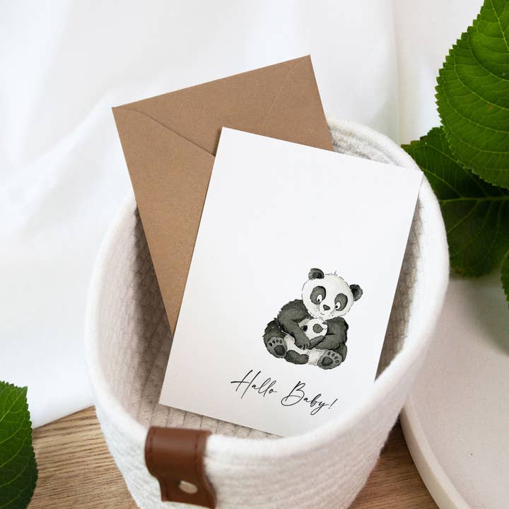 Birthday card birth - baby | watercolor | birth card for wholesale by Funkenbunt