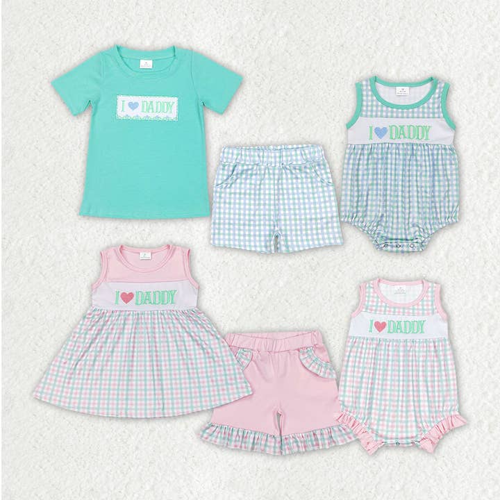 Vêtements pour la fête des pères I Love Daddy pour bébés et tout-petits pour la vente par Aier Wholesale