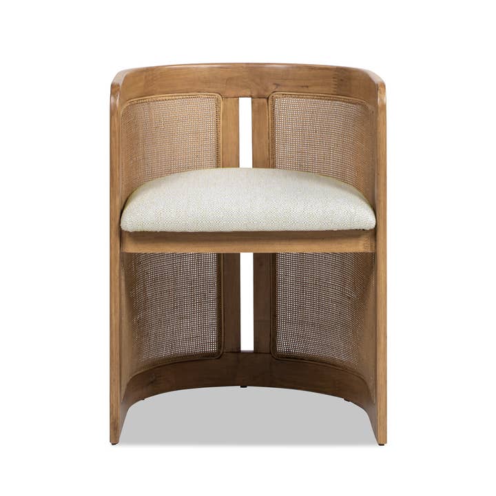 Jennifer Taylor Home - Wholesale Chair - Lilith 20.5" Curved Rattan Upholstered Dining Chair0