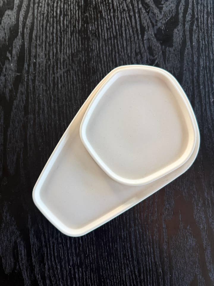 Solenne Hand-Cast Stone Tray Set for wholesale by SoftLuxe Studio