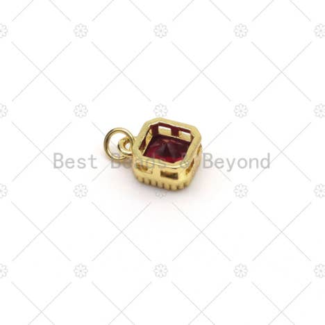 BestBeads&Beyond - Wholesale Individual Charm/Pendant - Big CZ Micro Pave Square Shape Pendant, 18K Gold Filled Square Charm, Necklace Bracelet Charm Pendant,Sku#LK520