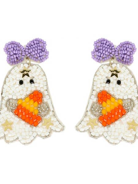 HALLOWEEN GHOST FRØPERLEØRERINGE E15940 for engroshandel hos anbfashion