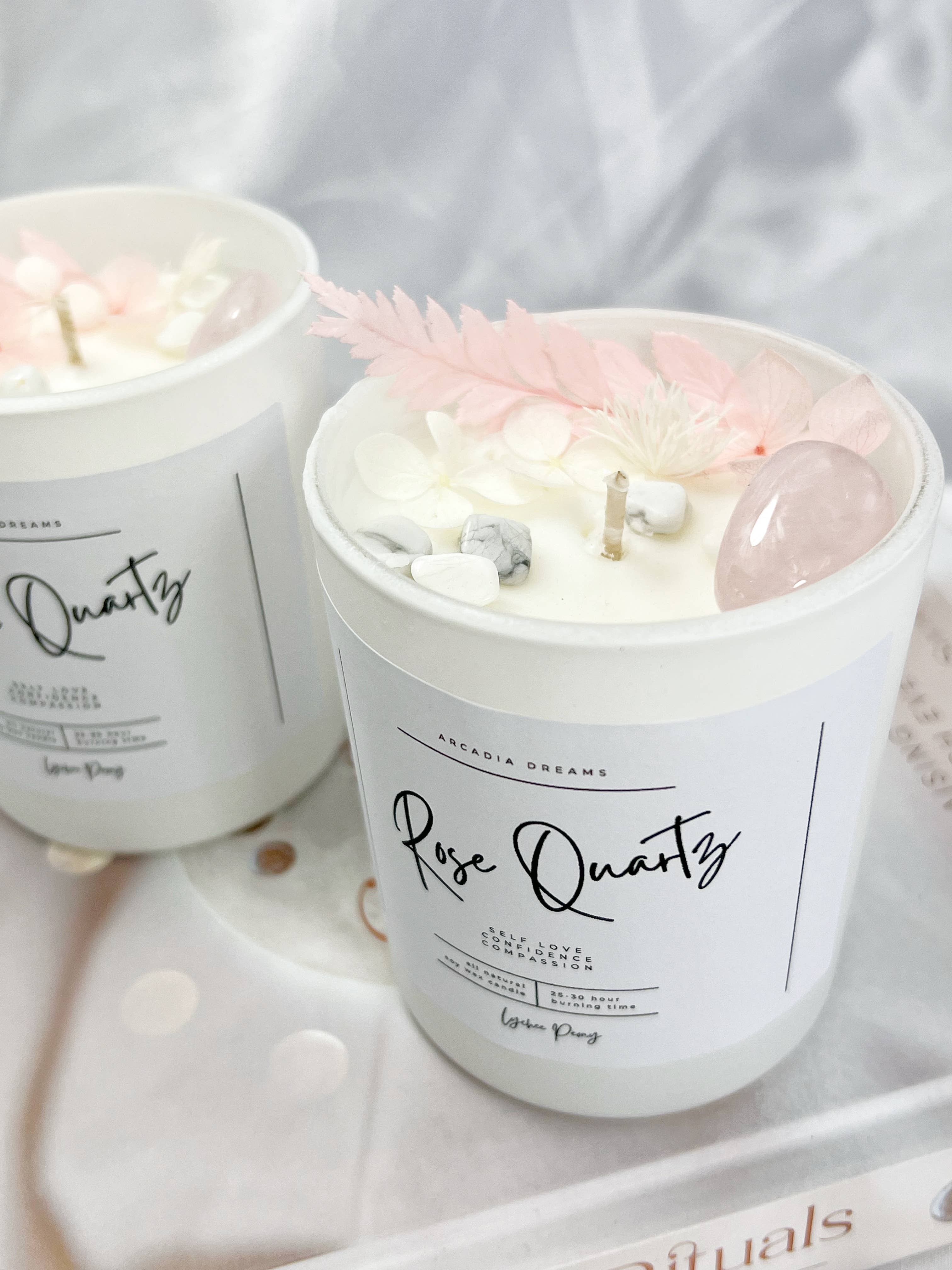 The Crystal Store – Großhandel Kerze im Glas / gefüllte Kerze – Kerzen mit Kristall-Einlage zur Heilung6