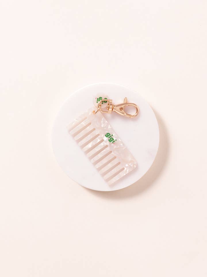 Porte-clef peigne nacre pour la vente par MY NAME IS GIGI PARIS