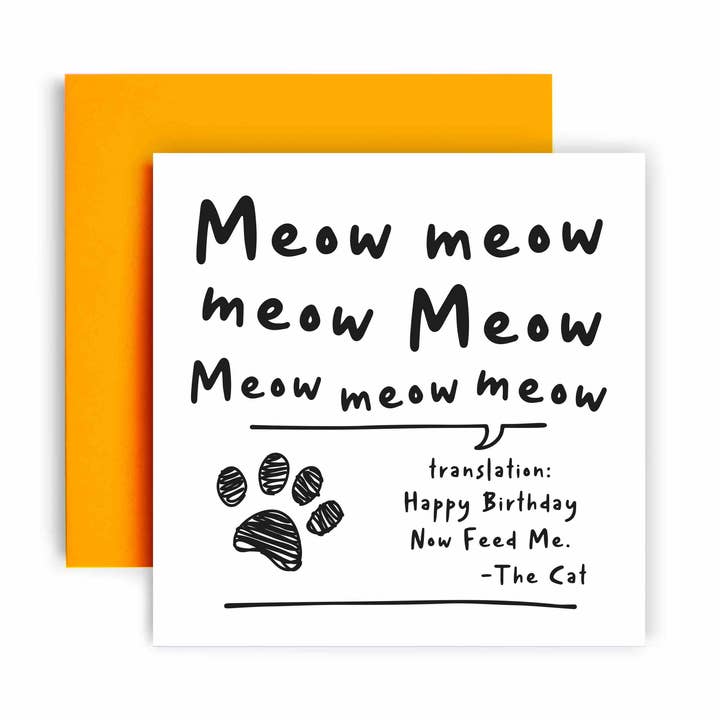 Card from the Cat for wholesale by Huxters