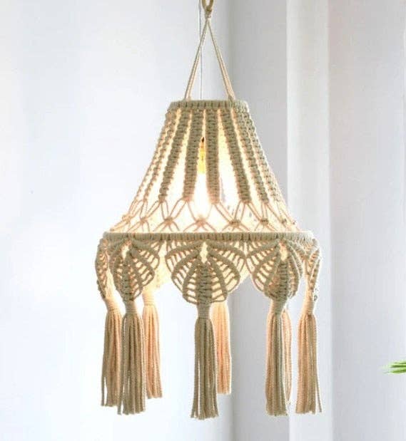 Sparkle Being - Wholesale Lamp Shade - Macrame Light Shade Chandeliers Wall Hanging Lamp Shade1