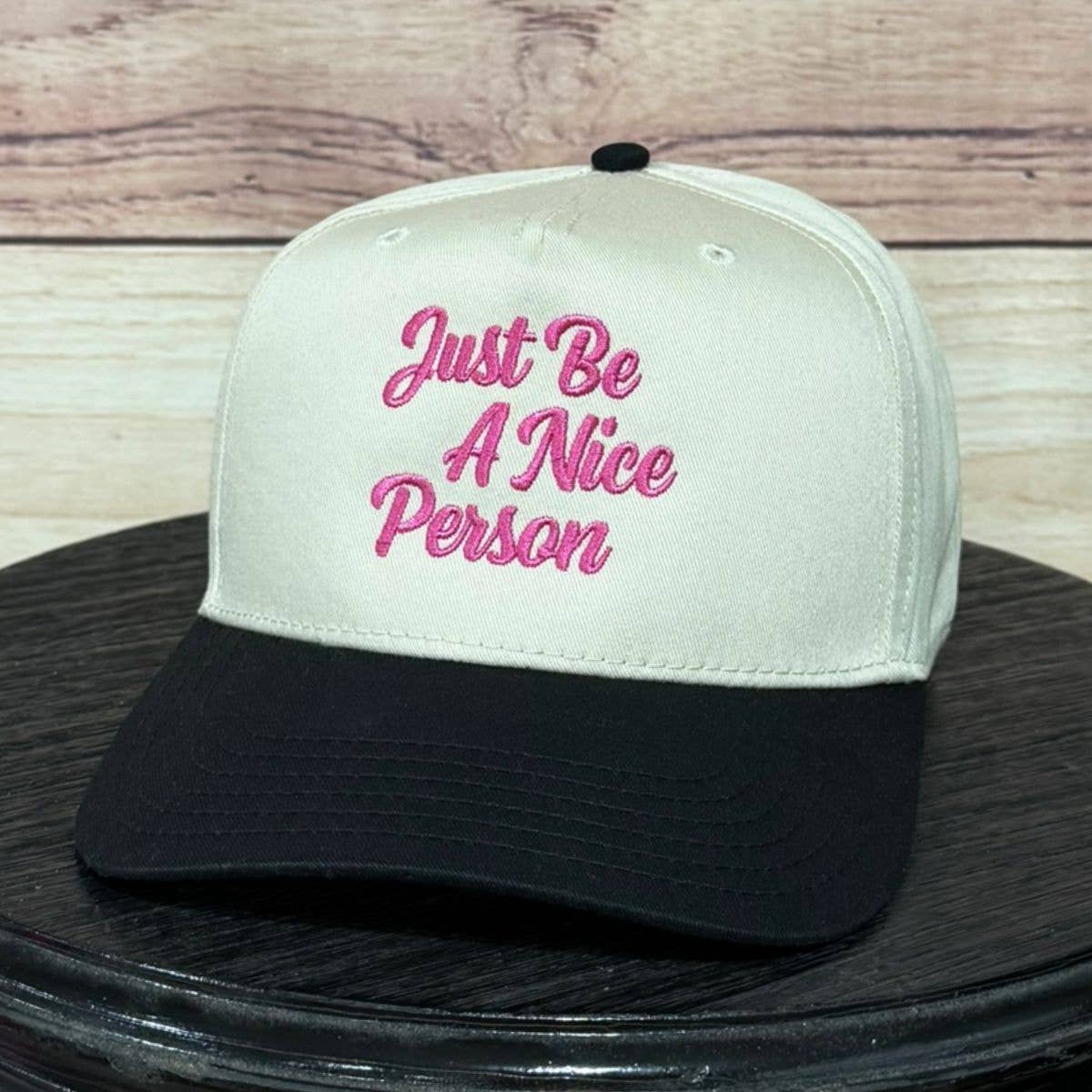 LC Elizabeth - Wholesale Trucker Hat - Women's - Just Be a Nice Person | LC Elizabeth Original | Embroidered Trucker Hat2