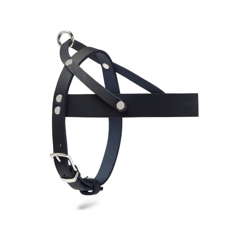 Molly and Stitch - Wholesale Pet Harness - Dog - Butter Leather Dog Harness - Navy Blue1