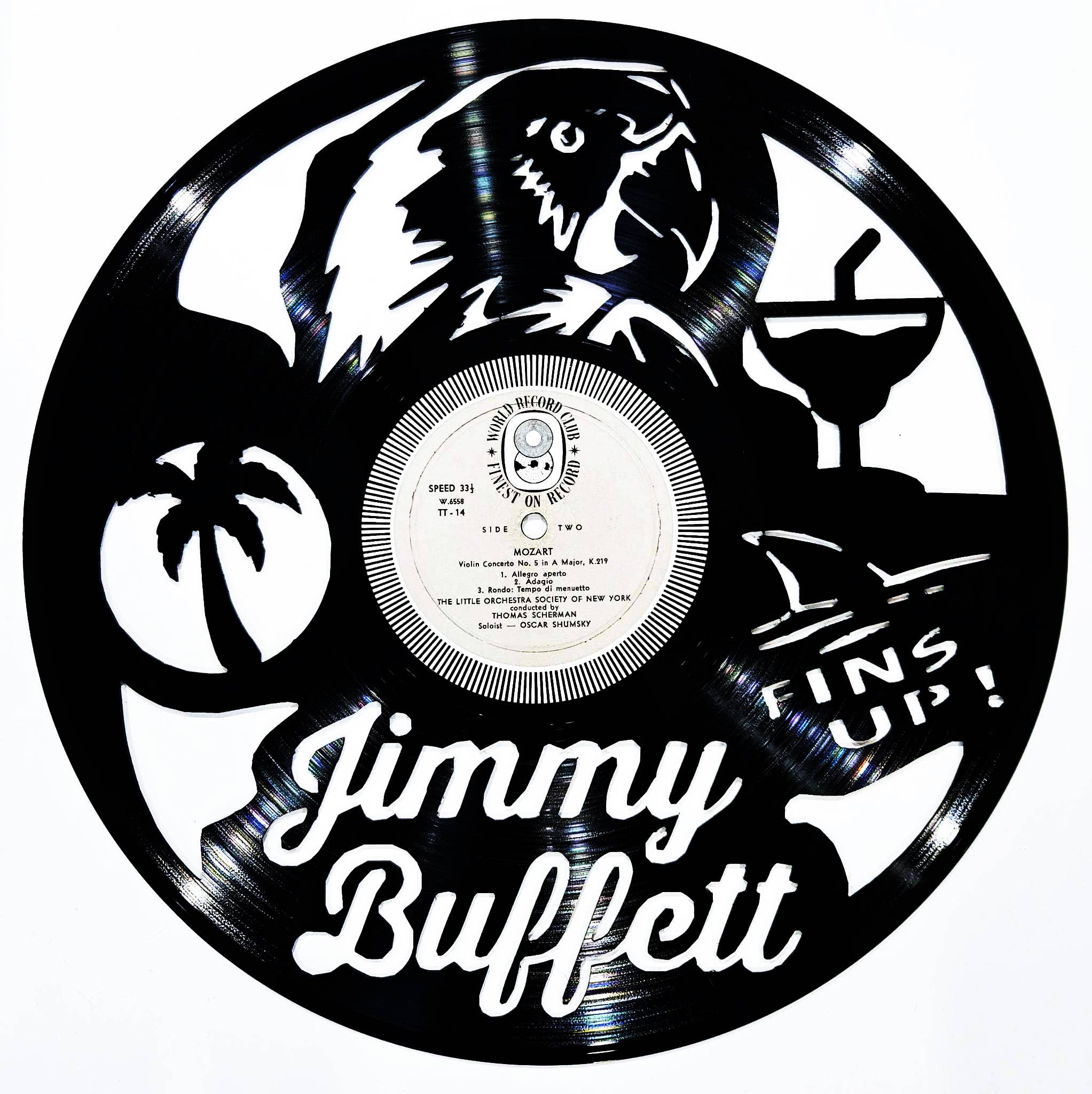 Broken Record - Vendita all'ingrosso Decorazione da parete 3D - Grafica del disco in vinile - Jimmy Buffett0