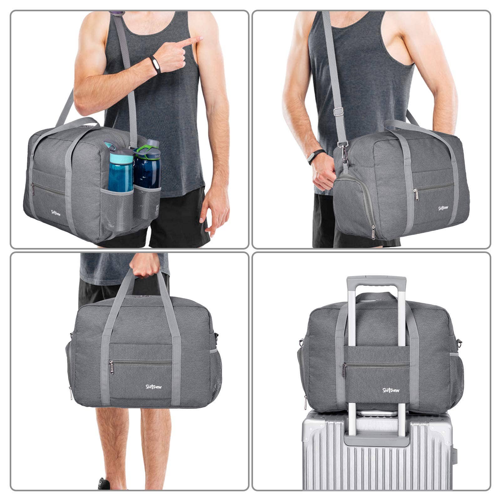 wandf – Großhandel Sporttasche – Unisex – Sportsnew 16" Sporttasche mit Nass-Schuhfach, Reisetasche11