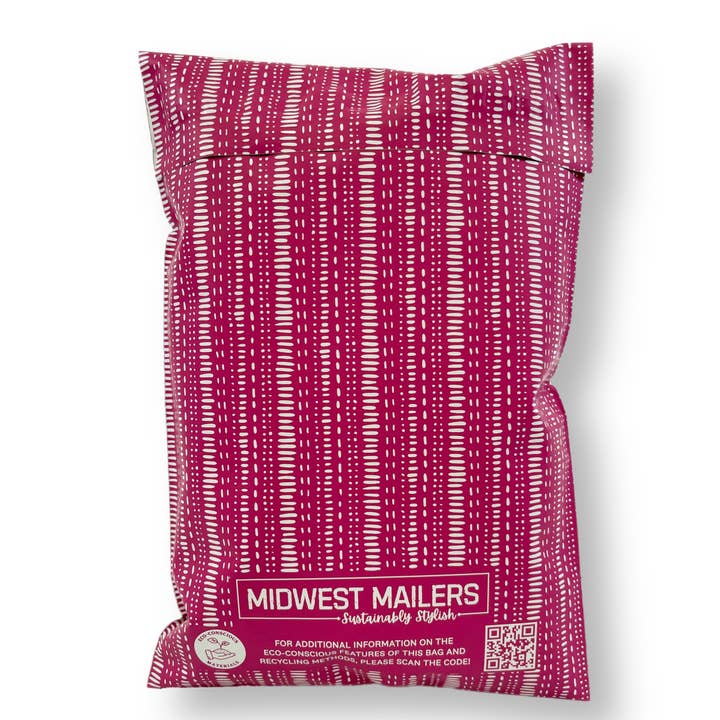 Midwest Mailers - Wholesale Envelopes - 7x10 Poly Mailers Biodegradable d2w Matte Raspberry