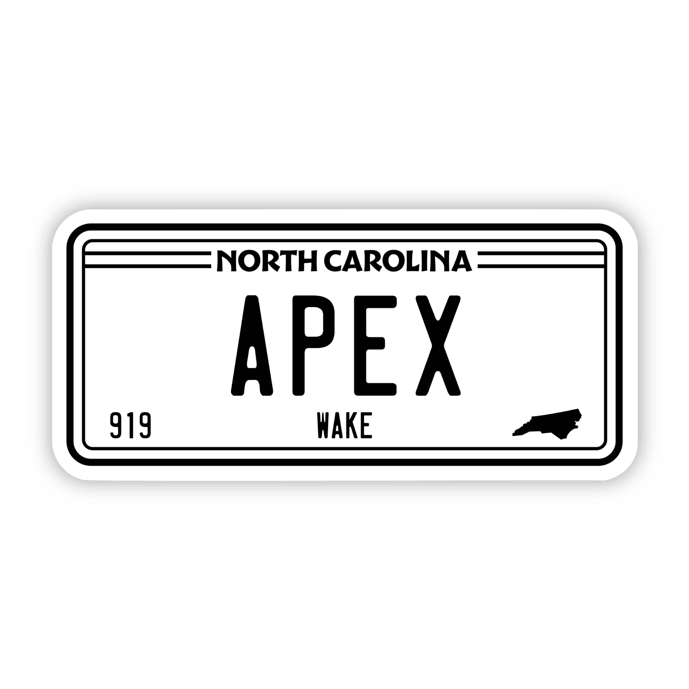 Big Moods - Wholesale Sticker - Apex, North Carolina License Plate Sticker0