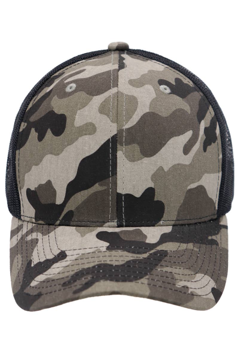 Cap Zone - Wholesale Truckerpet - Uniseks - Vintage truckerhoed van gewassen camouflagekatoen en polymix1