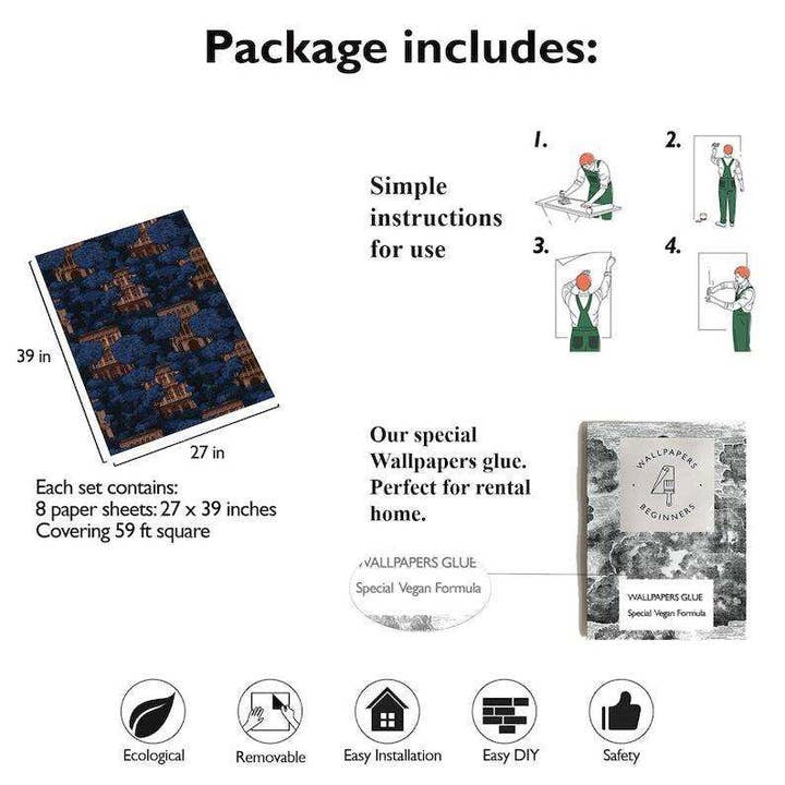 Wallpapers4Beginners - Wholesale Wallpaper - Carta da parati con stampa architettonica22