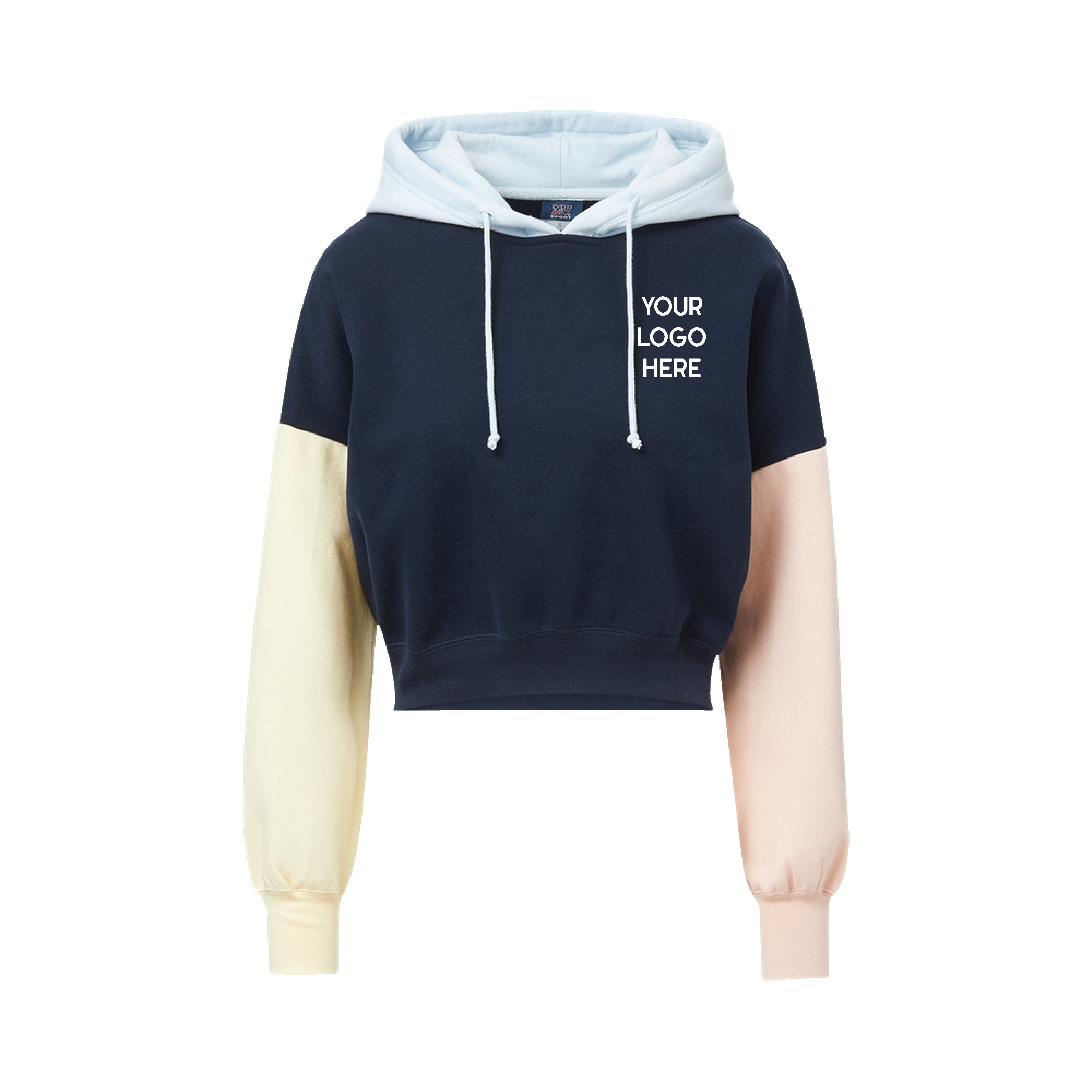 Roaming Buffalo Design Co - Wholesale Graphic Sweatshirt - Women's - Custom Business Logo Crop Colorblock Hoodie2