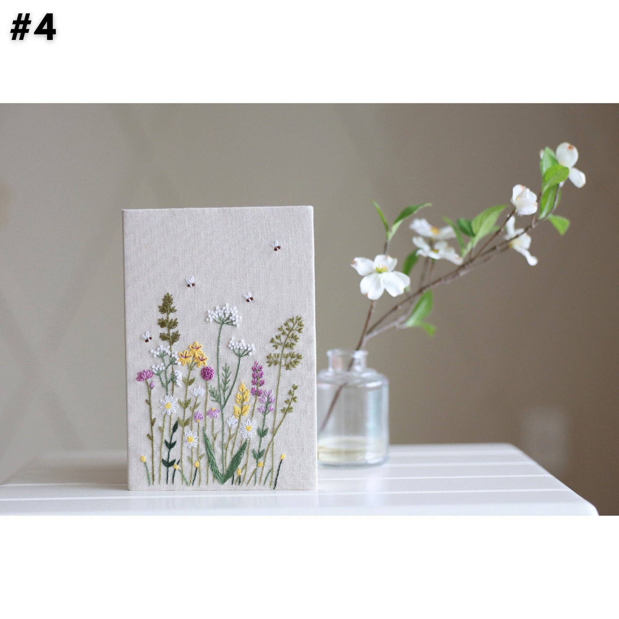 Finer Embroidery - Vendita all'ingrosso Quaderni - Quaderno Ricamato a Mano con Ricamo di Fiori2