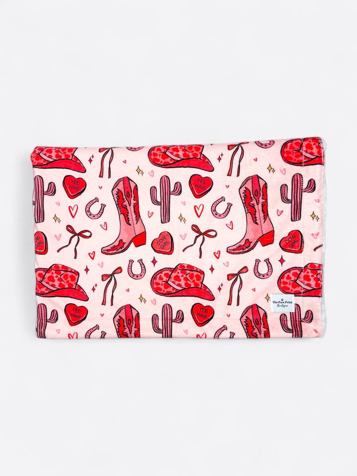 The Giddy up Pup Dog Blanket for wholesale by The Paw Print Boutique