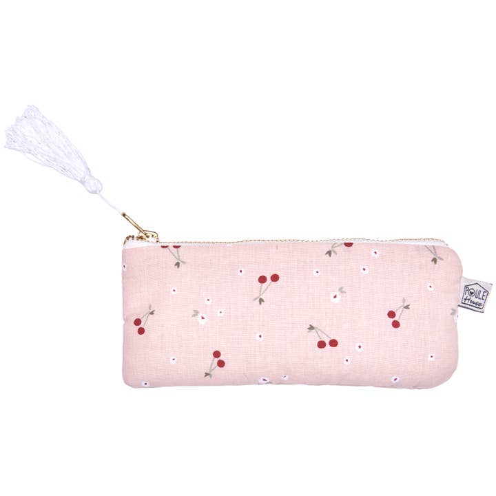 Etui à lunettes zippée - imprimé cerises pour la vente par Poule House