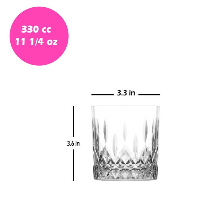 Hakan - Wholesale Cocktail/liquor glass - LAV Odin Whiskey Glass Set, 6 Pcs, 11.25 Oz (330 cc)2