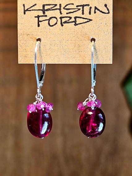 Pendientes de racimo de rubí ERD3125 para venta al por mayor de KRISTIN FORD Jewelry With Meaning