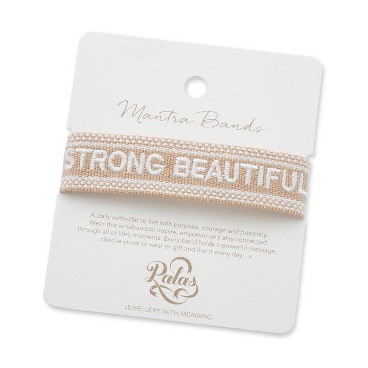 Bande Mantra Forte Belle Courageuse pour la vente par Palas Jewellery