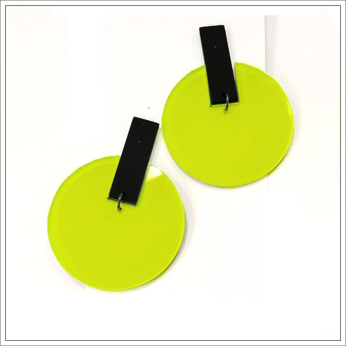 ALEX+SVET - Wholesale Dangle Earrings - ANITA LG "hoop" acrylic earrings LUSH GLOW line6