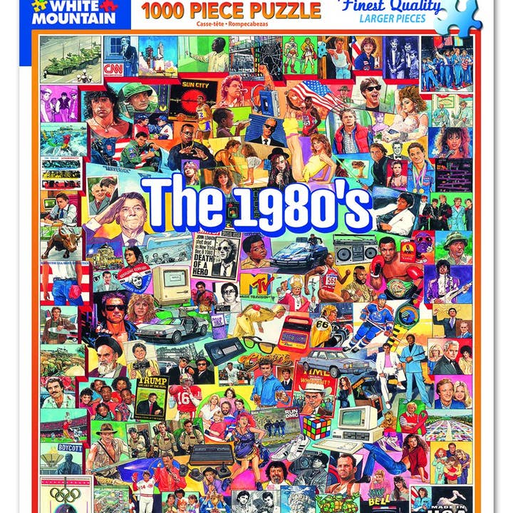 White Mountain Puzzles - Wholesale Puzzle - Adult - The Eighties (868pz) - 1000 Piece Jigsaw Puzzle1