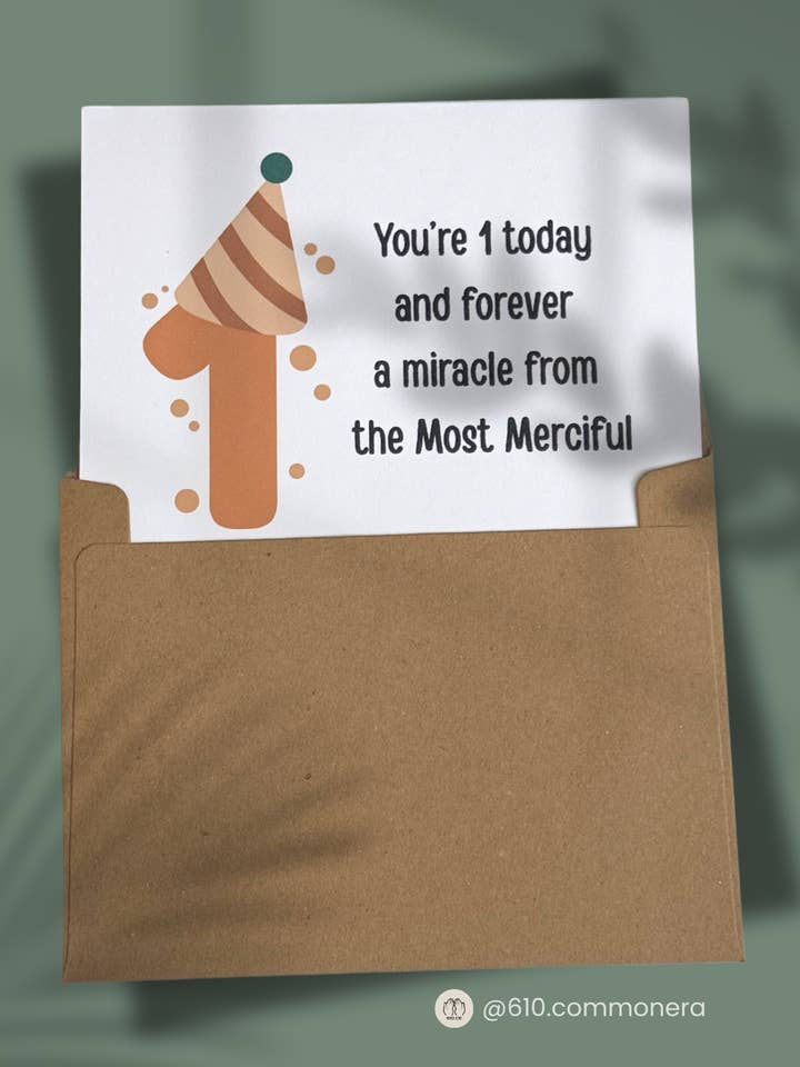 HBD 1 - Greeting Card for wholesale by 610 Common Era