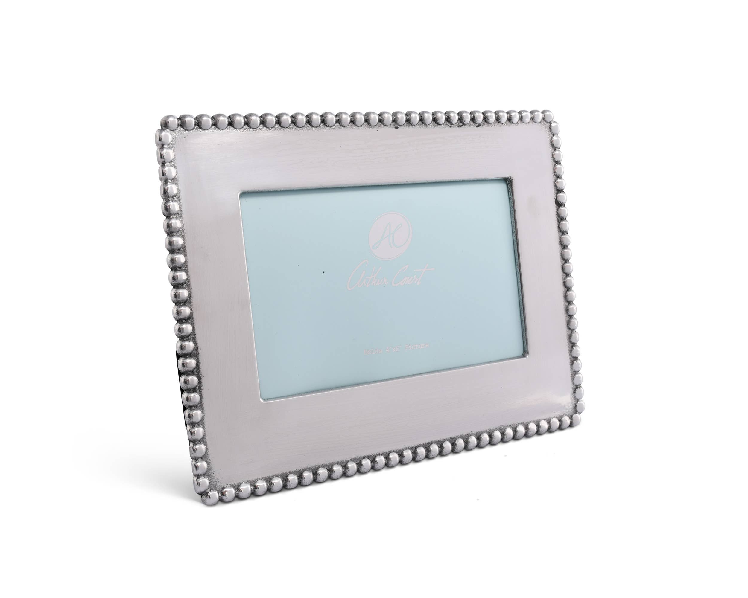 Arthur Court - Wholesale Picture Frame - Engravable Beaded Photo Frame 4x63