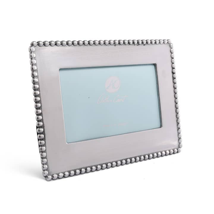 Arthur Court - Wholesale Picture frame - Engravable Beaded Photo Frame 4x63