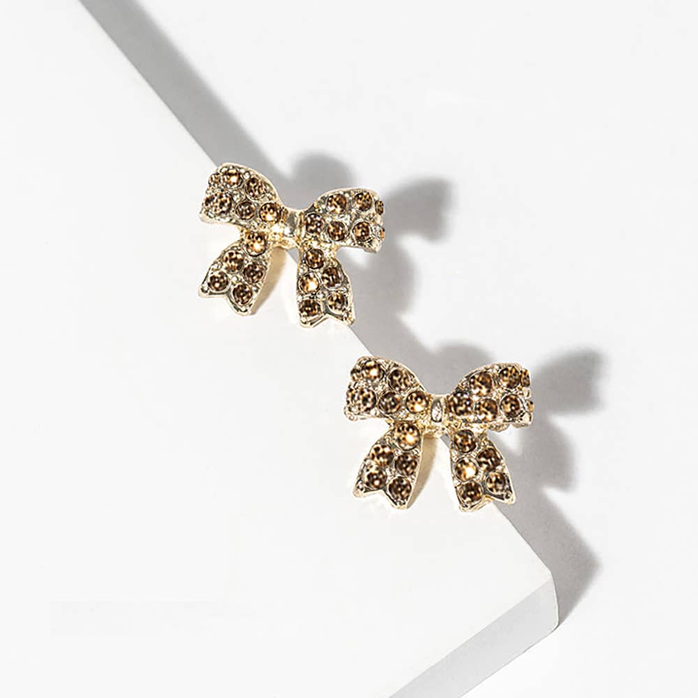 Sensibling Corp. - Vente Clous d'oreille - Boucles d'oreilles clous nœud en strass cristal21