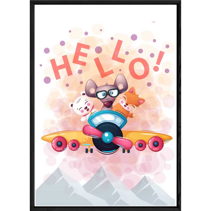 Tableau animal souris – 23x32 – Cadre en bois et en verre pour la vente par ELISE ET LOUISE