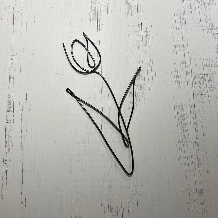 Wonder Wire Design - Wholesale Wall Accent - Wire Tulip Wall Hanging | Wire Wall Art| Home Decor | Floral Wall Decor | Flower Decor | Flower Wall Art | Tulip Art | Wall Hanging
