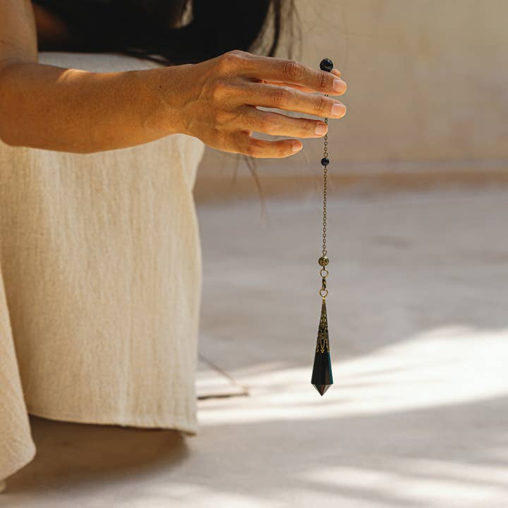 Cedar and Myrrh - Wholesale Meditation Supplies - Natural Obsidian Crystal Divination Pendulum