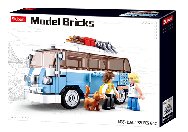 Sluban Europe BV - Wholesale Build-a-Toy - Kids - M38-B0707/Model Bricks classic hippie bus1