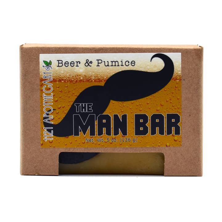 The Man Bar: IPS, Pumice, Hops, Clove and Gingergrass Vegan Soap! for wholesale by 1121 Apothecary