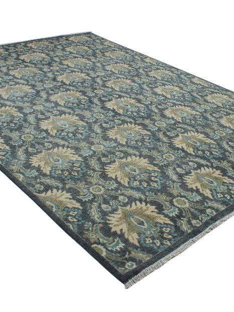 Peshawar Manal grijs/blauw vloerkleed, 8'10" x 11'10" voor wholesale door Noori Rug