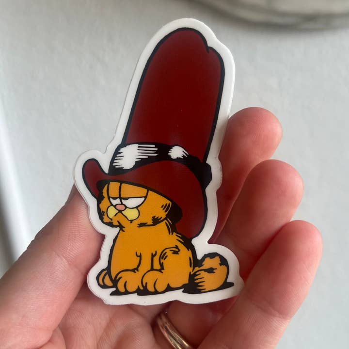 The Weeping Roses - Wholesale Sticker - Orange Cat with 10 Gallon Cowboy Hat Vinyl Sticker2