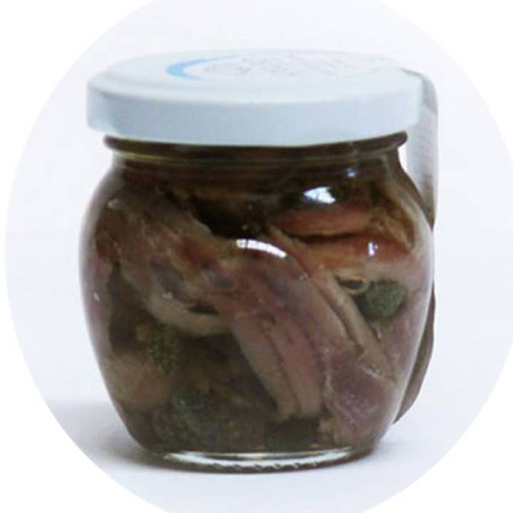 Ansjosfileter med kapers - Adelfio for engroshandel hos Emporio Sicilia