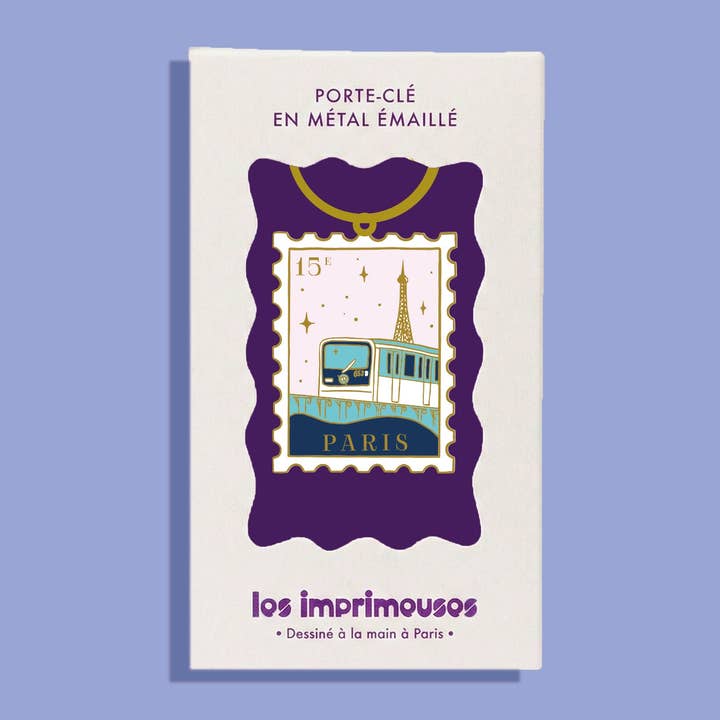 Keychain Stamp Paris 15th - Under the sky of the 15th for wholesale by LES IMPRIMEUSES