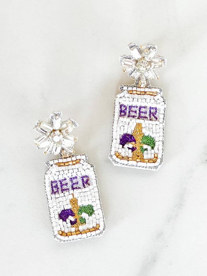 Boucles d'oreilles Bayou Beer pour la vente par Dos Femmes