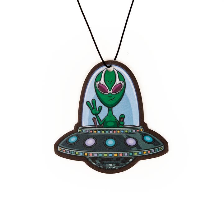 Alien in UFO Air Freshener Pack of 12 for wholesale by Fresh Fresheners