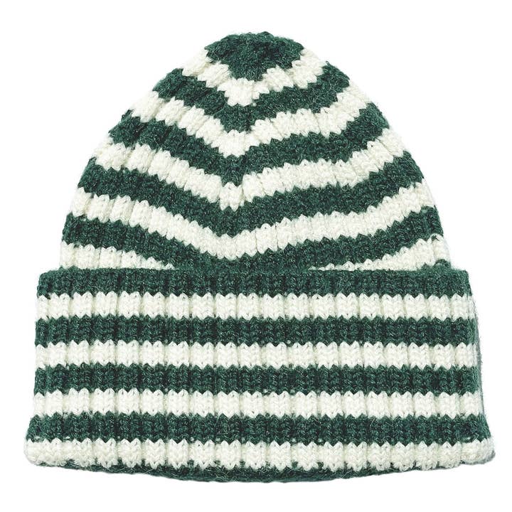 STRIPE BEANIE - EVERGREEN for wholesale by Bubu