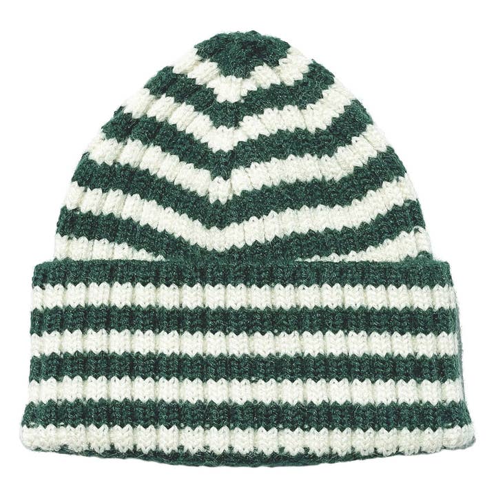 Bubu - Wholesale Beanie - Kids - STRIPE BEANIE - EVERGREEN