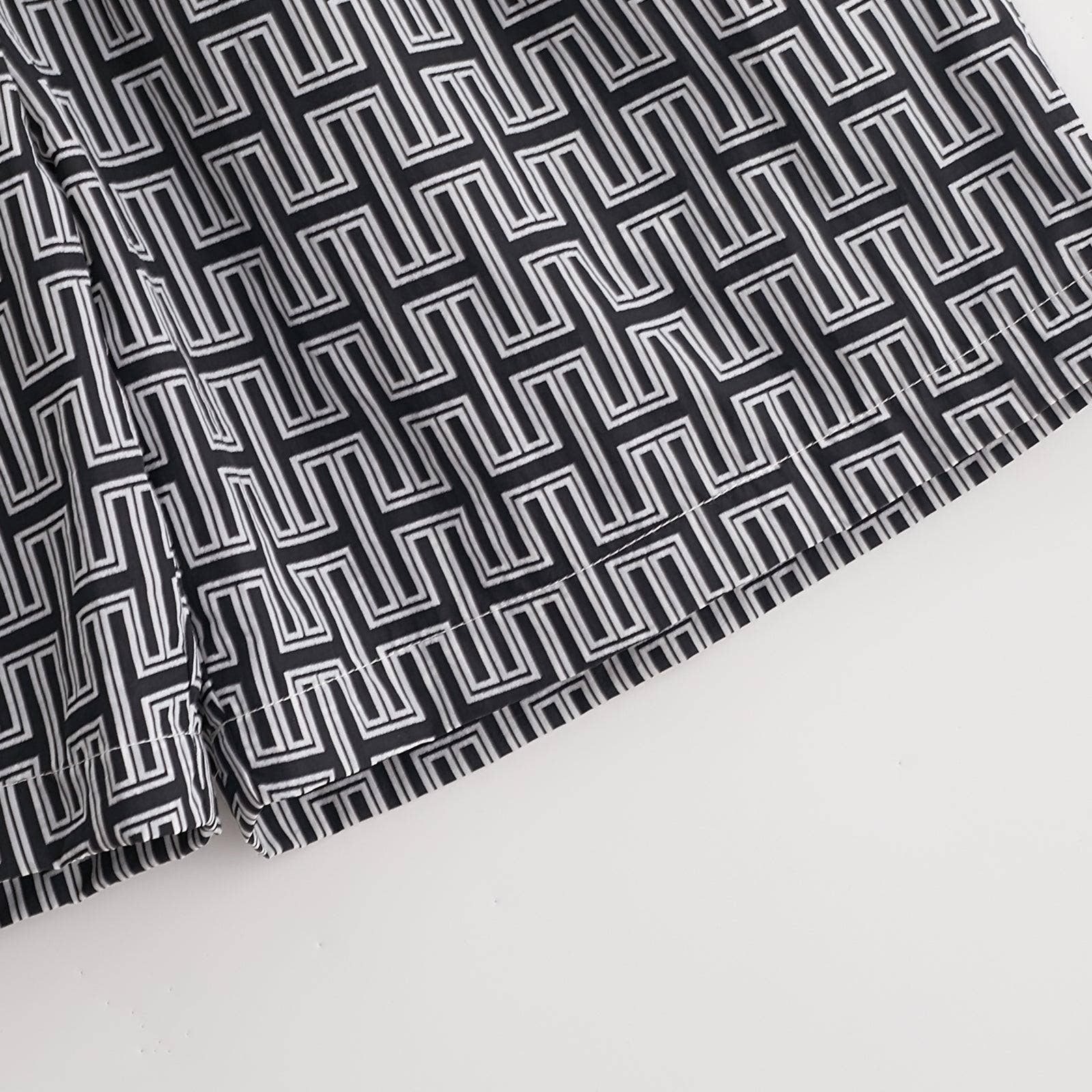 Hugh & Main - Wholesale Shorts - Women's - Black Monogram Shorts3