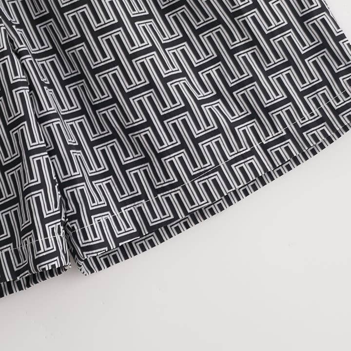 Hugh & Main - Wholesale Shorts - Women's - Black Monogram Shorts3