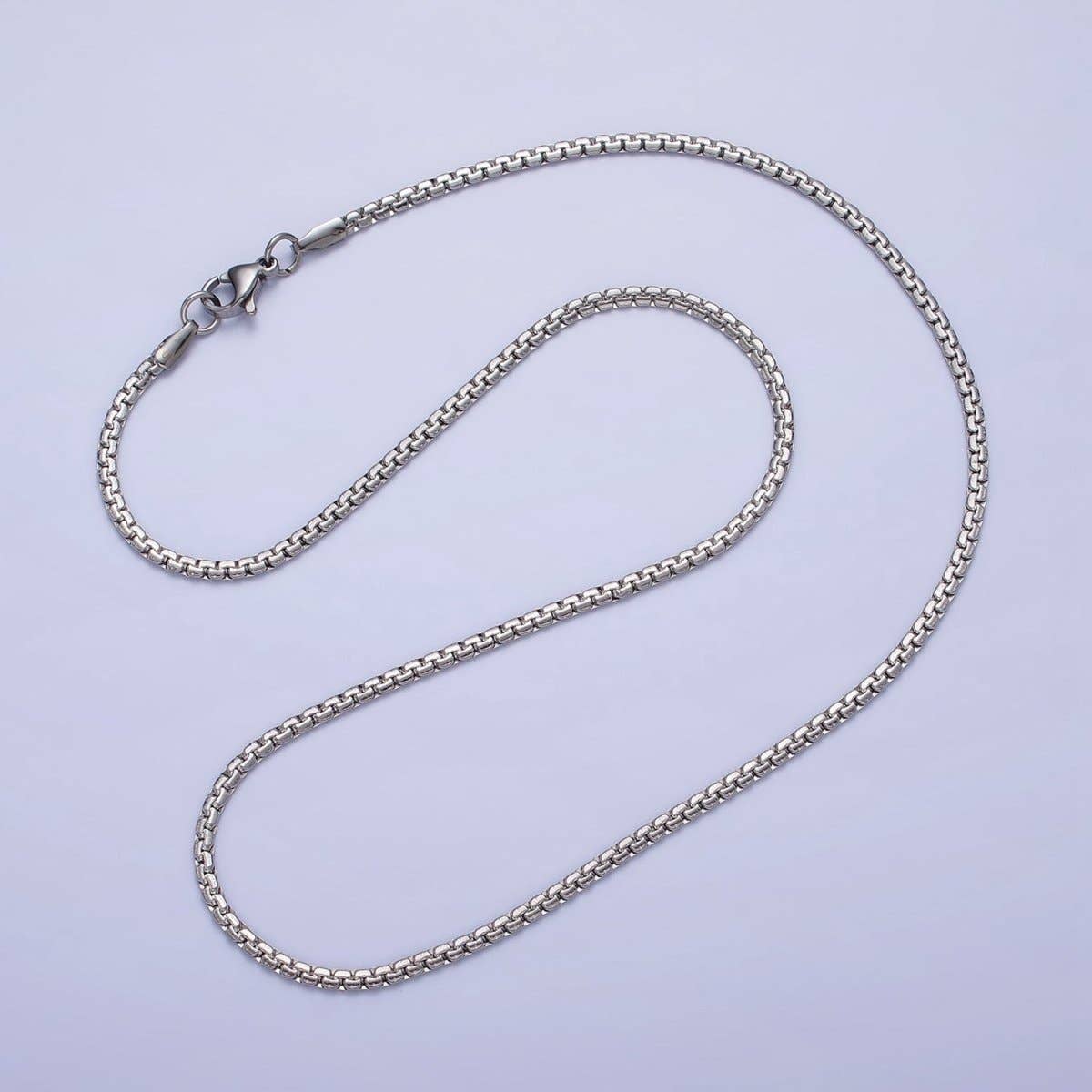 Aim Eternal - Wholesale Link & Chain Necklace - Stainless Steel Box Boston Chain Necklace 2mm Thick Gold Box Chain 17.7 inches, 19.6 inches for Jewelry Making | WA-1700 WA-1705 Clearance Pricing4